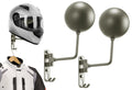 Grey Wall Mount Motorcycle Helmet Rack, 180 Degree Swivel, 2-Pack Z840