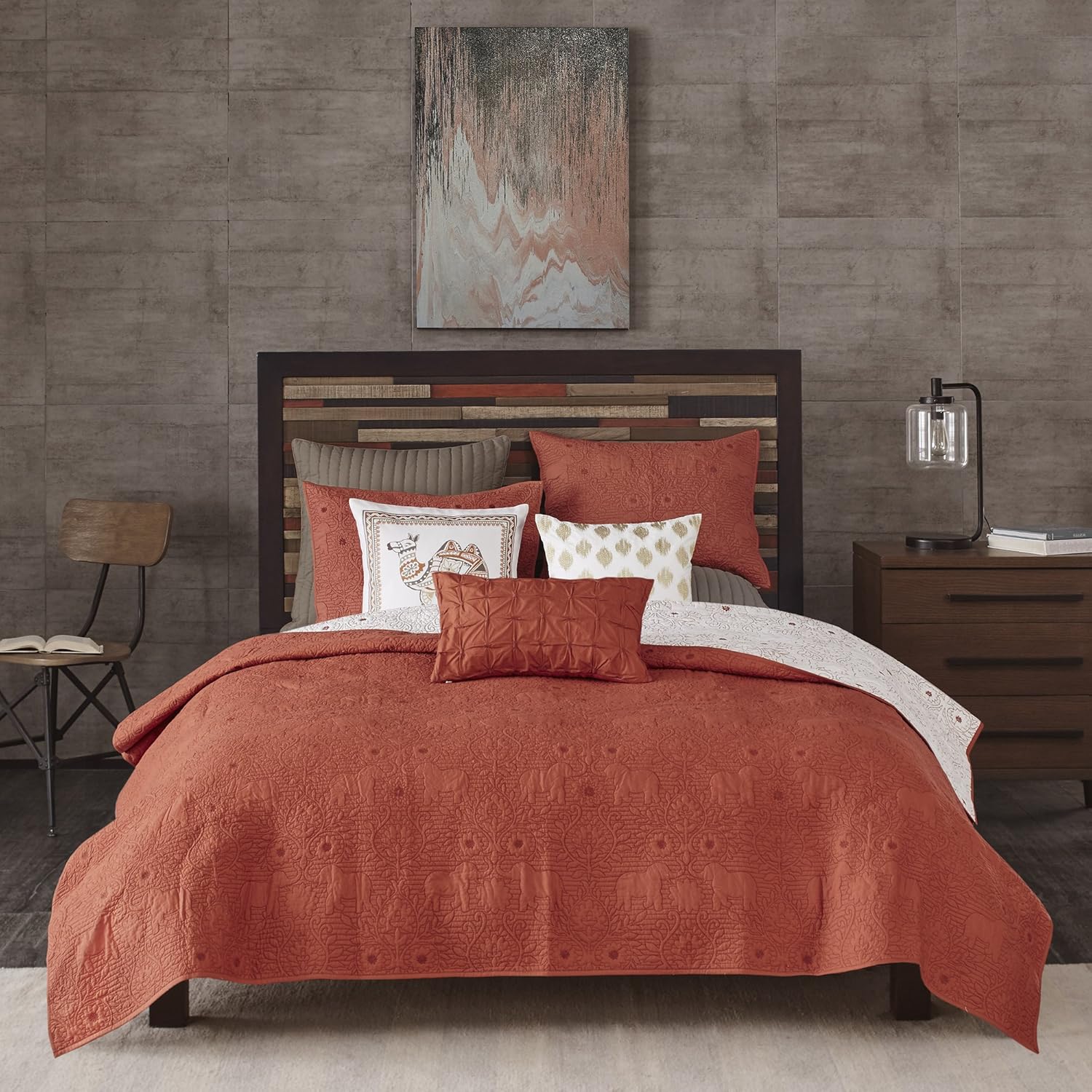 Navy 3 Piece Coverlet Mini Set, King/California King E1513