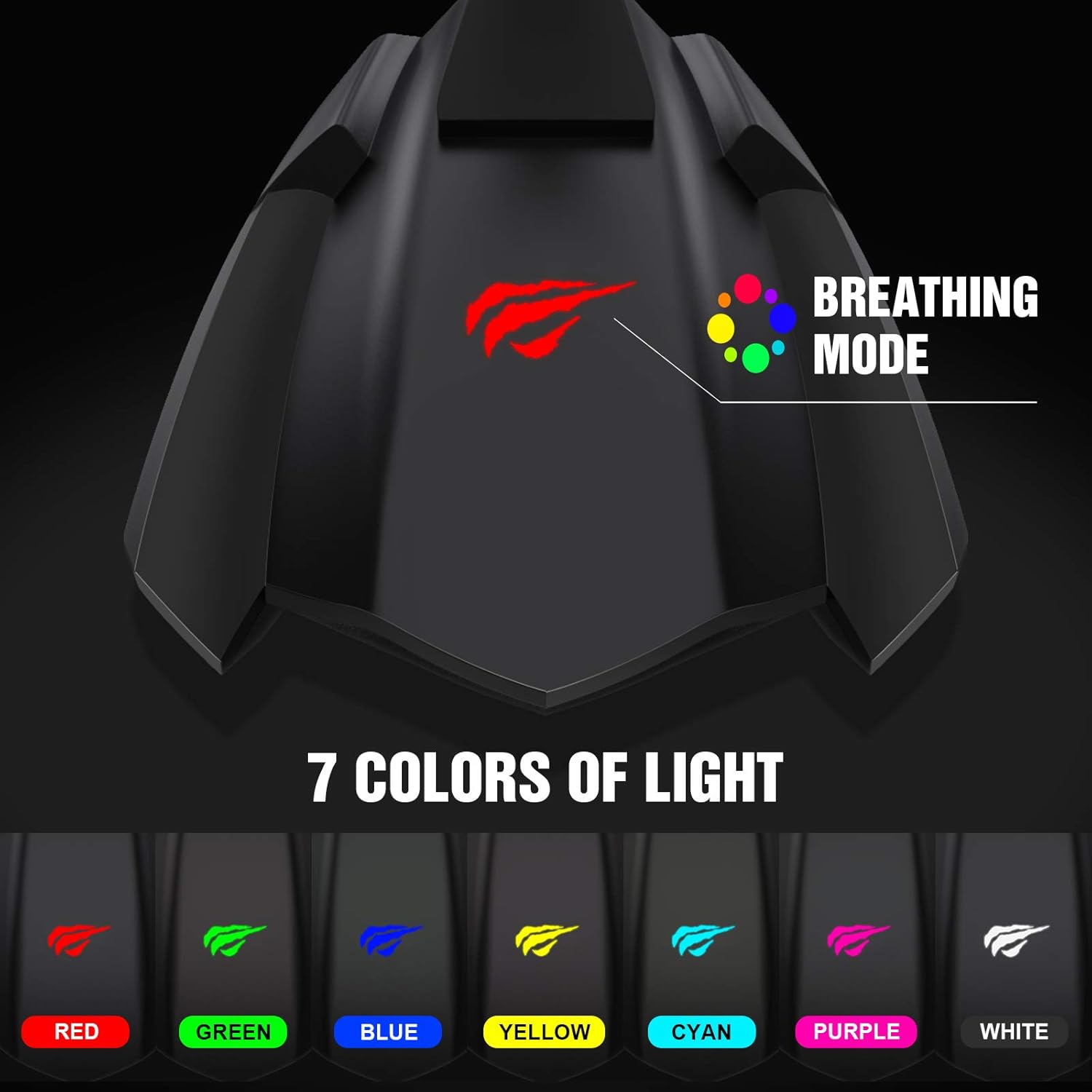 Black Gaming Mouse Bungee with 4 Port USB Hub X16444