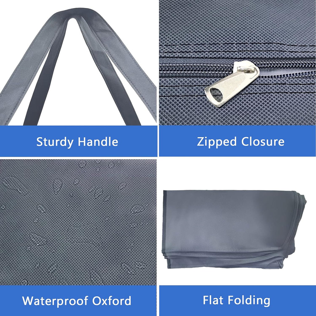 Folding Mattress Storage Bag, Waterproof Reusable Case, Grey W660