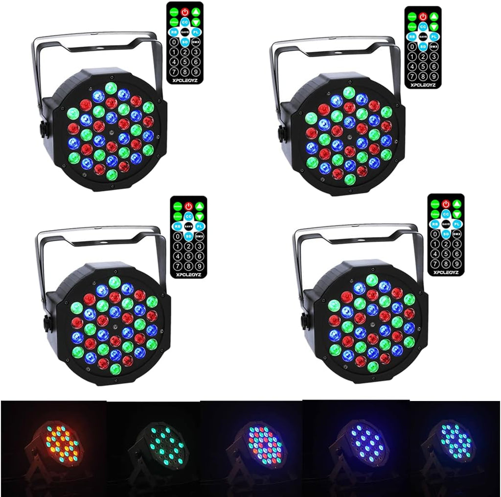 36x3W RGB LED Stage Light with Remote Control (8Pack) X3932