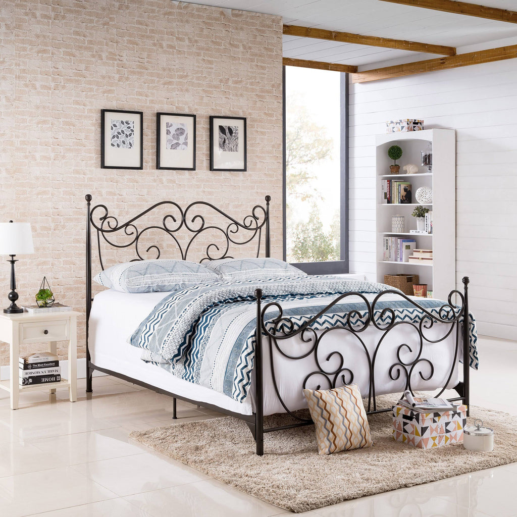 Queen Dark Bronze Bed Set B162