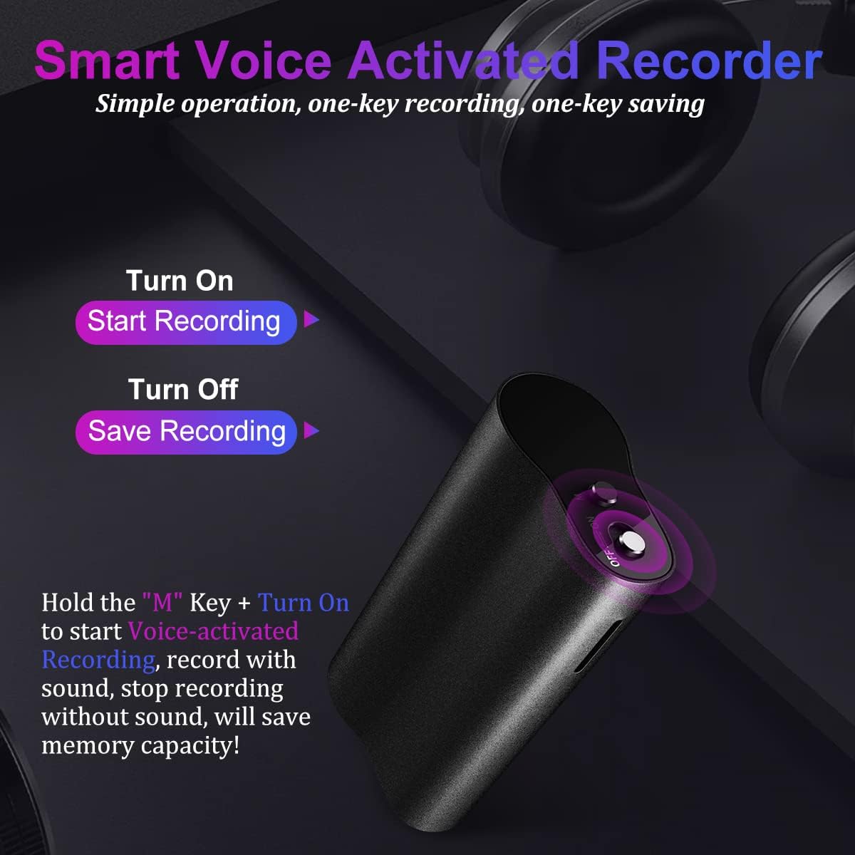 64+16GB Voice Activated Recorder, Pack of 2 J6620