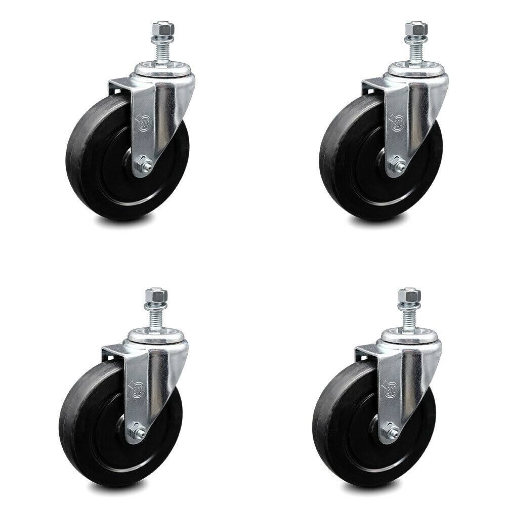 Swivel Caster Set of 4 with 5x22 Wheels and 3/8x22 Stem Y24616