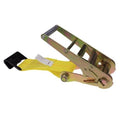 Yellow Fixed End Ratchet Strap with Flat Hook Q334