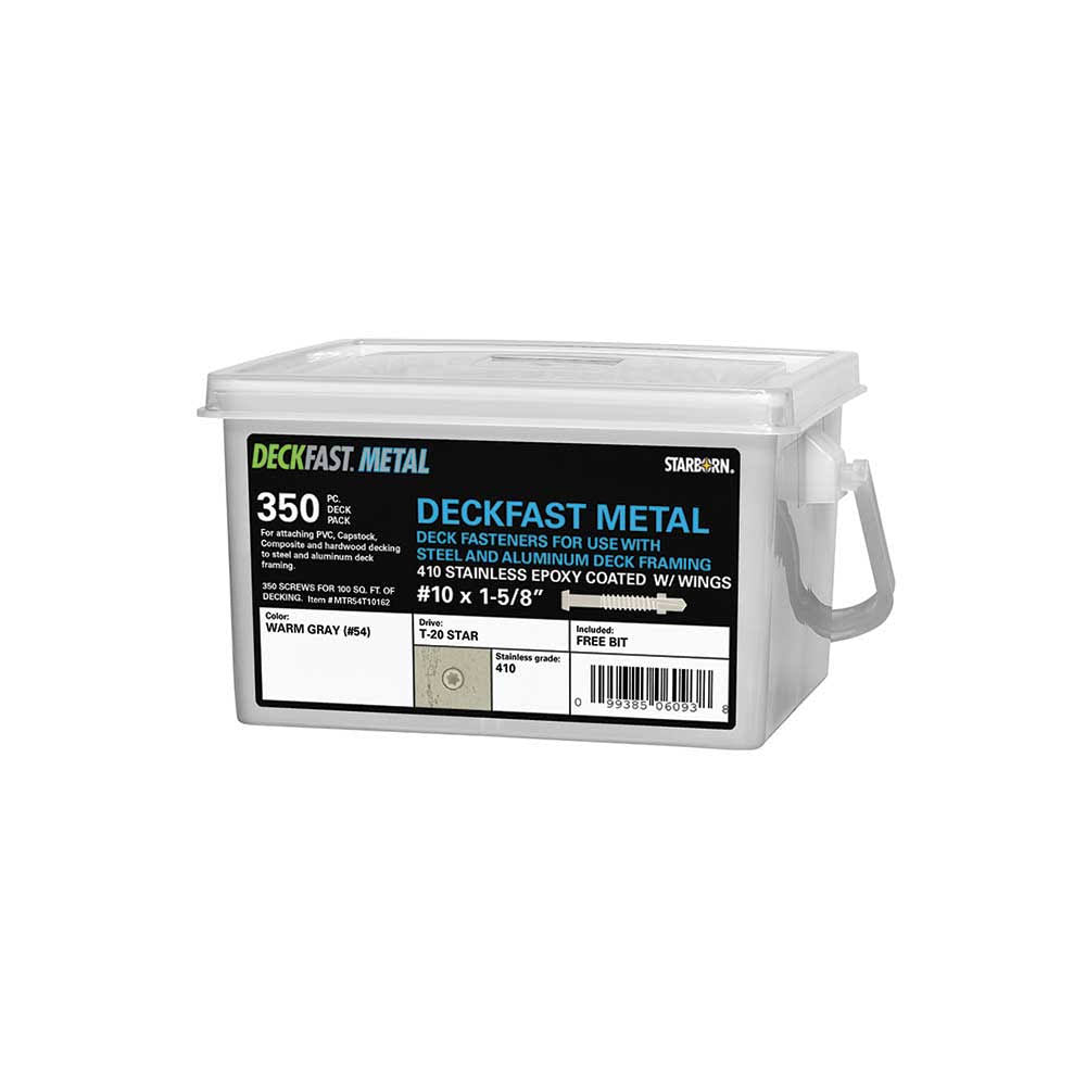 Deck Screws for Metal Framing, #12 x 2-3/8, Gray U6060