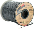200 ft 18AWG 2 Conductor Black Sleeve Speaker Wire H5929