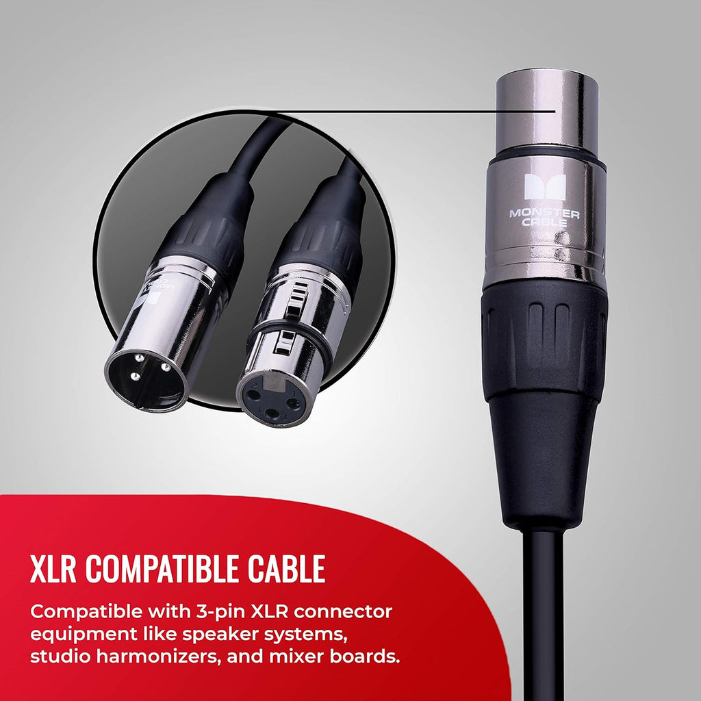 20 ft Silver Contact XLR Microphone Cable Pack of 2 Q68375