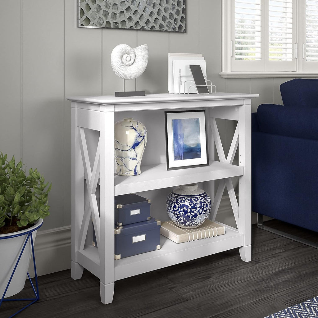 Pure White Oak 2 Shelf Bookcase M166