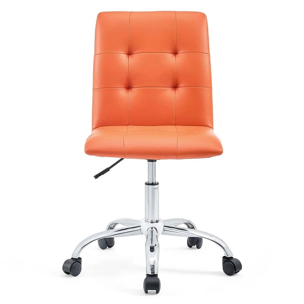 Orange Faux Leather Swivel Office Chair S629962