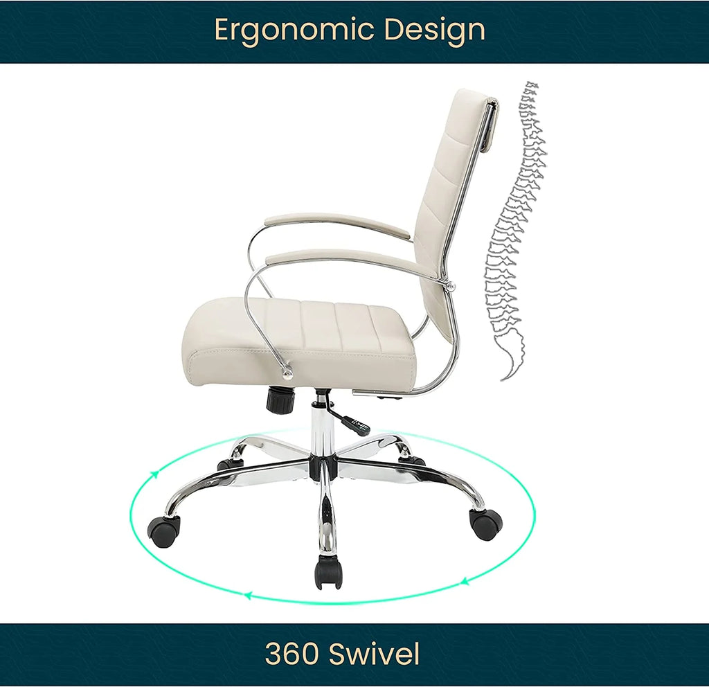 Tan Leather Swivel Office Chair X90309