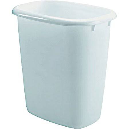15 qt White Vanity Wastebasket (Case of 6) L3150