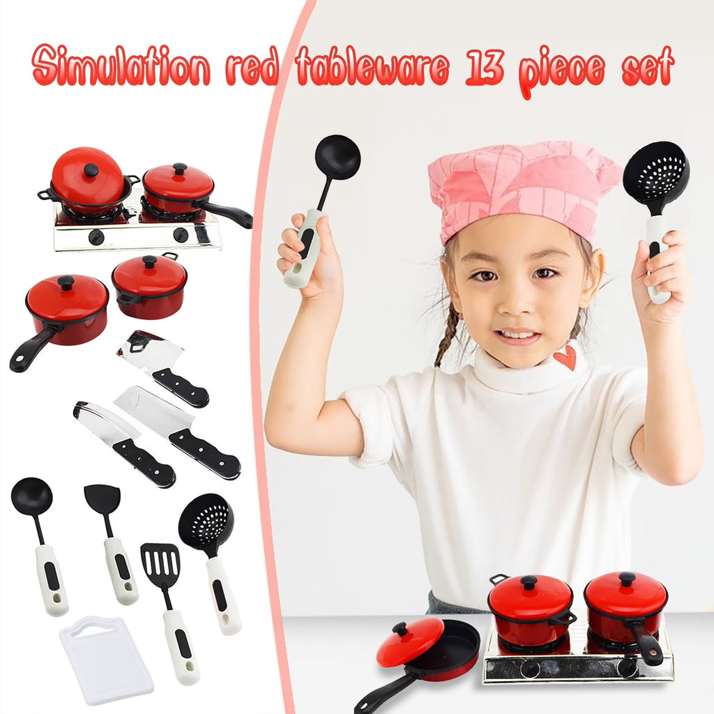 Play Kitchen Set with Cookware Pots and Pans X733893