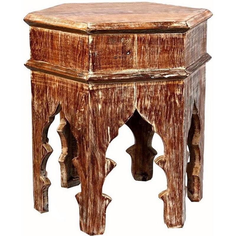 Sandy Brown Moroccan Style Side Table R2294