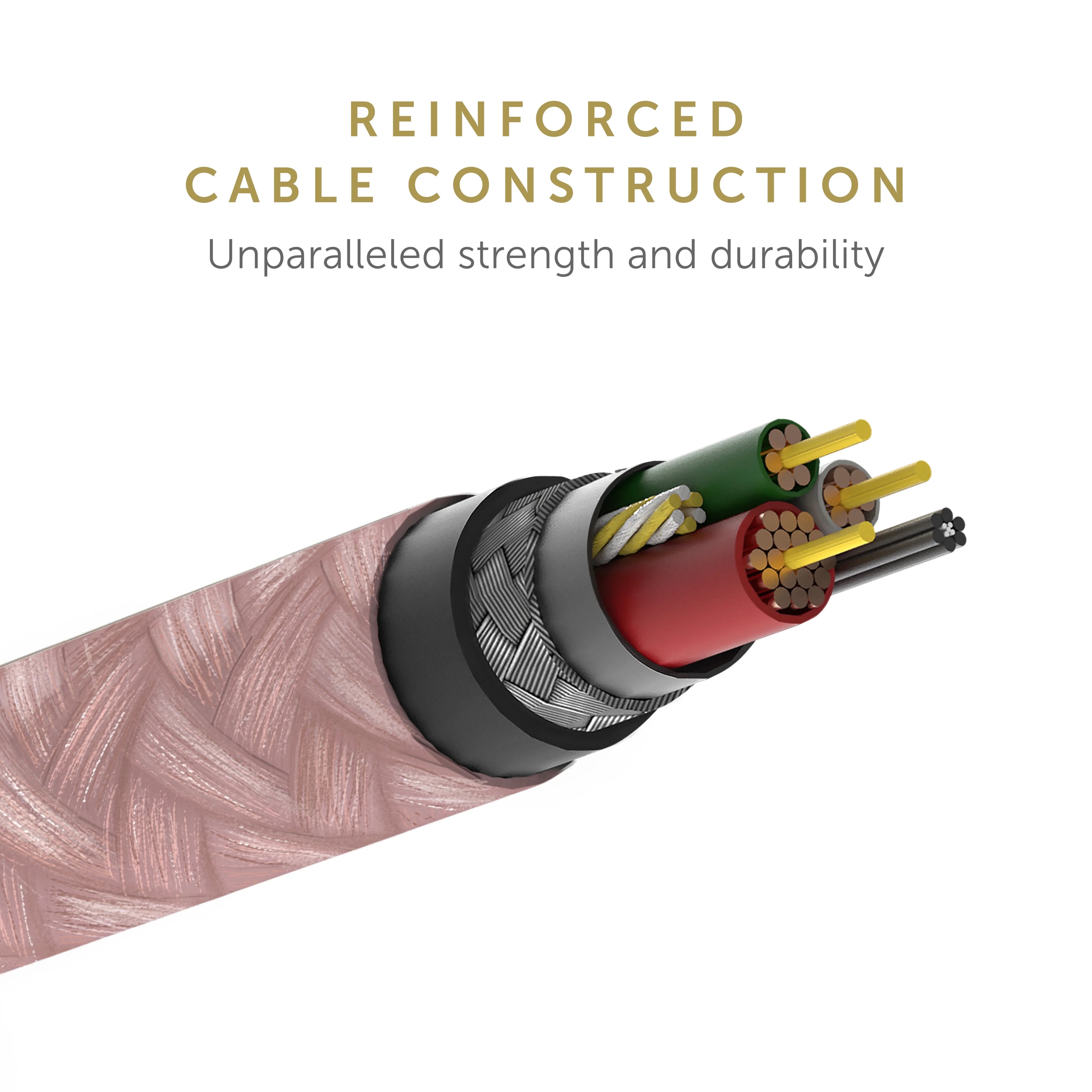 10ft Reinforced Lightning to USB Charging Cable with Leather Strap L767