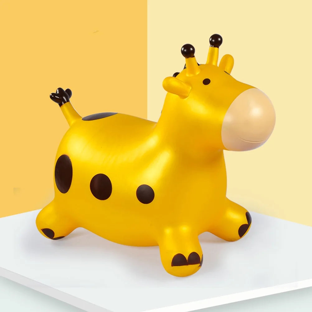 Inflatable Bouncing Horse Outdoor Toy with Air Pump (Yellow) G583007