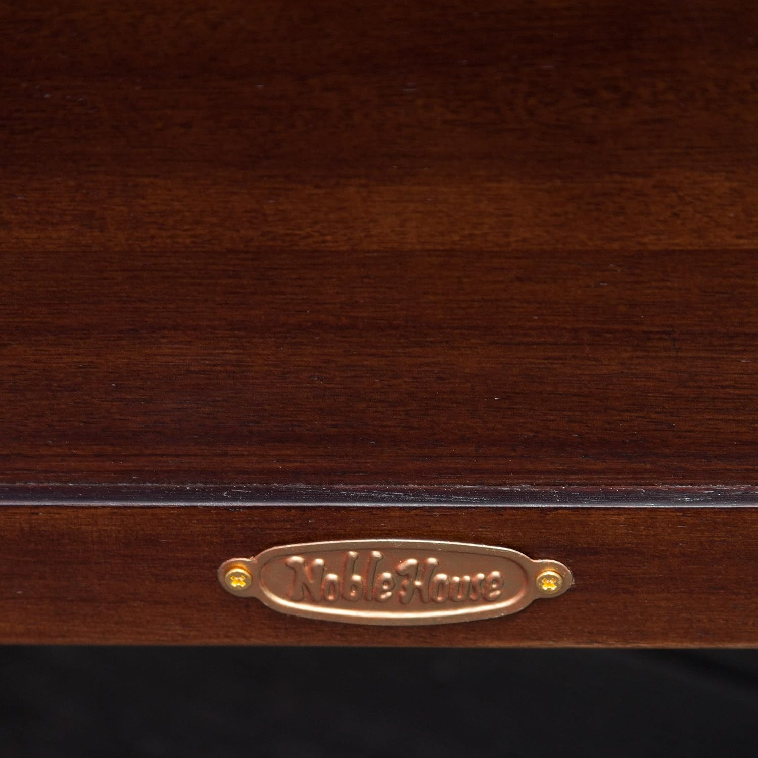 Brown Mahogany Acacia Wood Accent Table with Bottom Drawer L4523