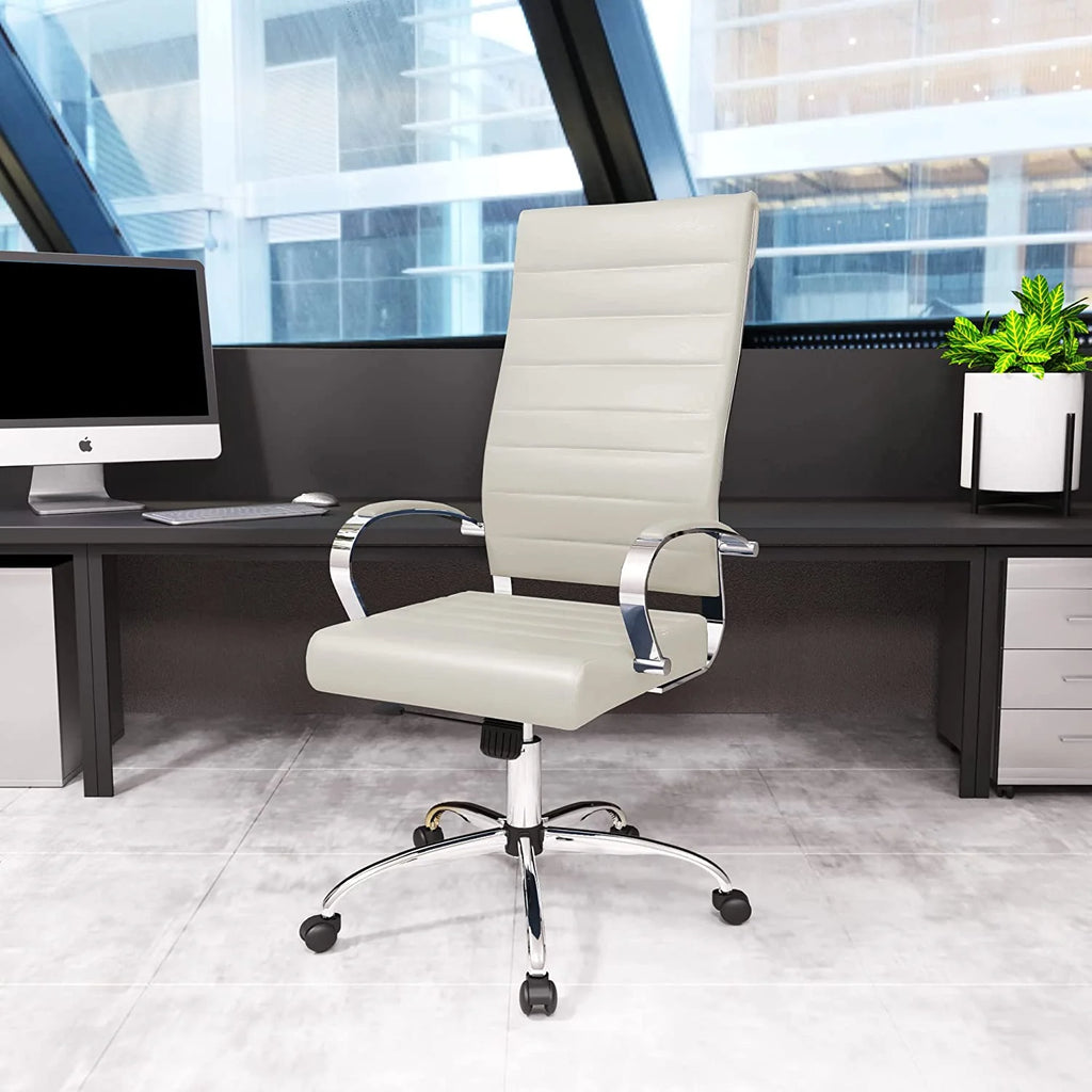 Tan Leather Swivel Office Chair X90309