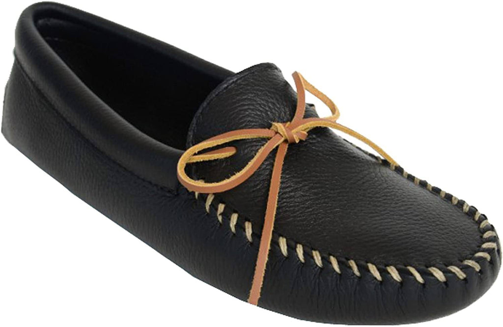 Black Double Deerskin Softsole Men&s Shoes L1830
