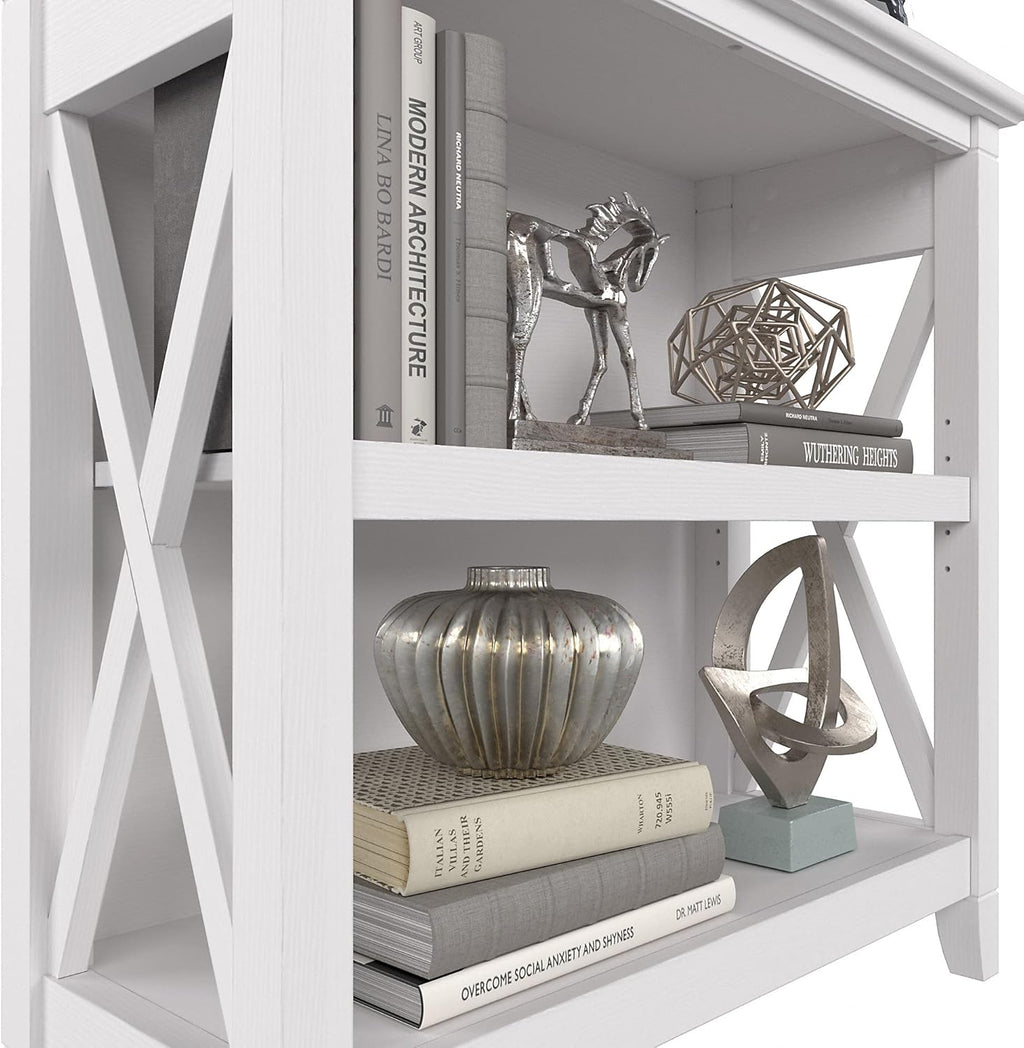 Pure White Oak 2 Shelf Bookcase M166