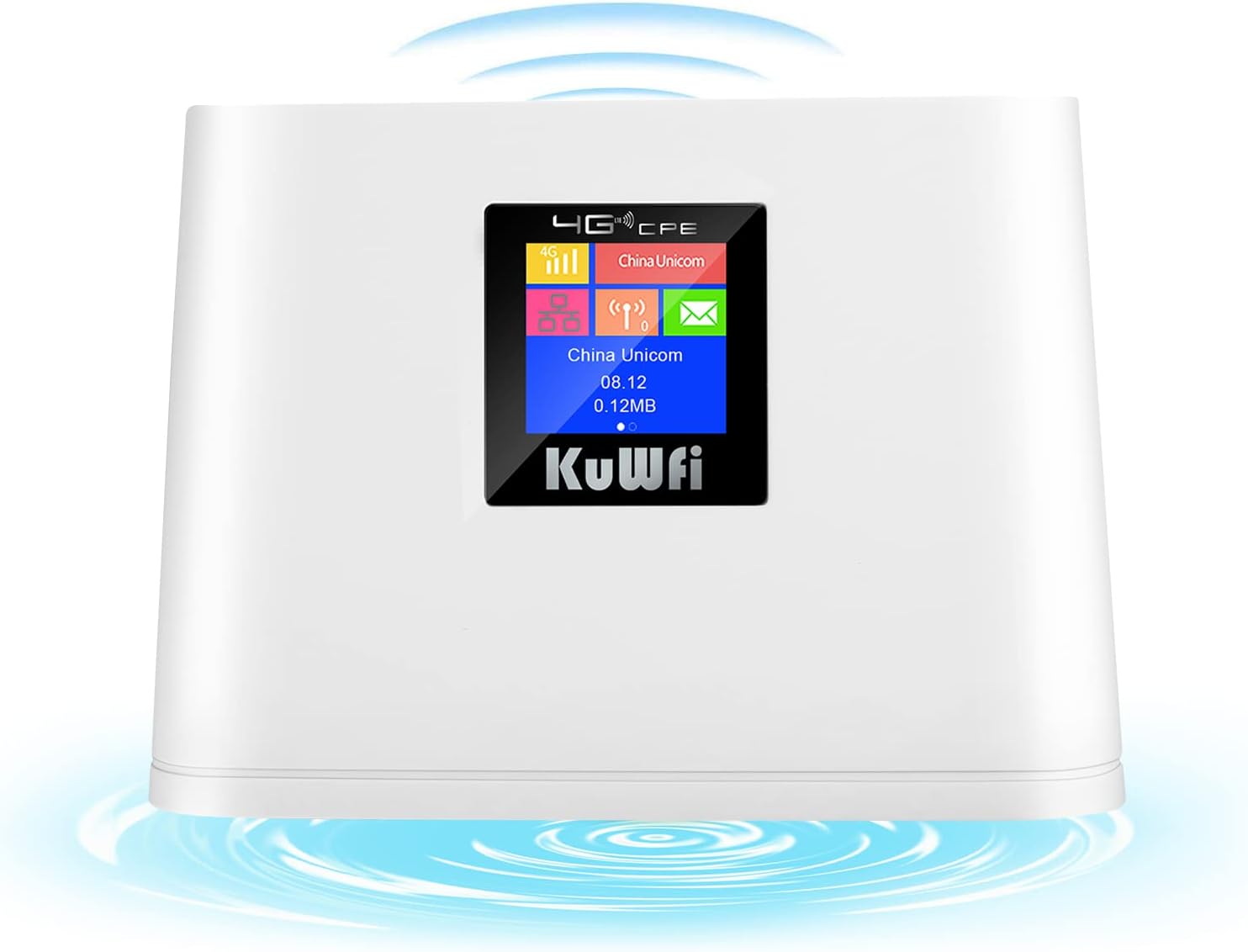 4G LTE Router with SIM Card Slot, Mobile WiFi Hotspot with LCD Display RJ45, 150Mbps, Pack of 2 L533
