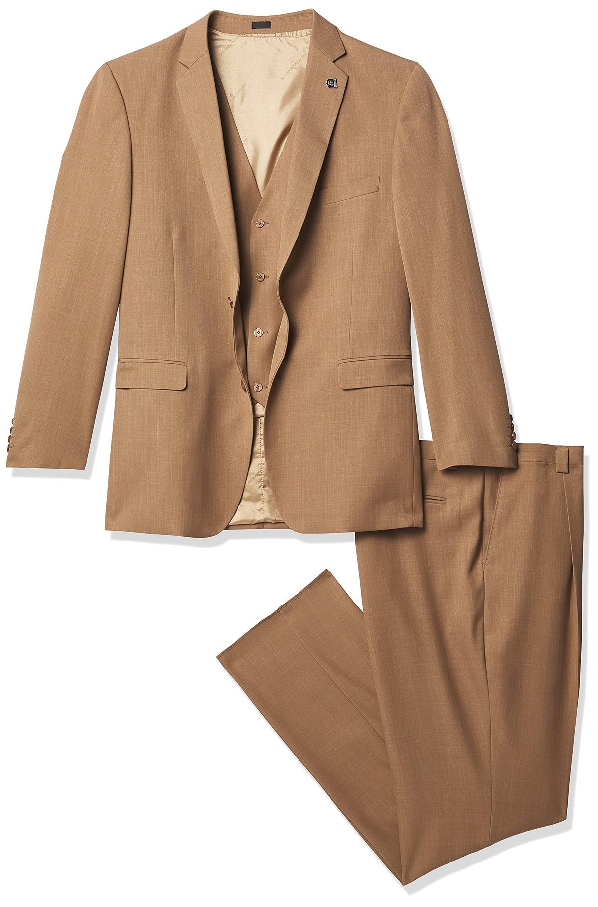 Taupe Tan Vested Suit A5233