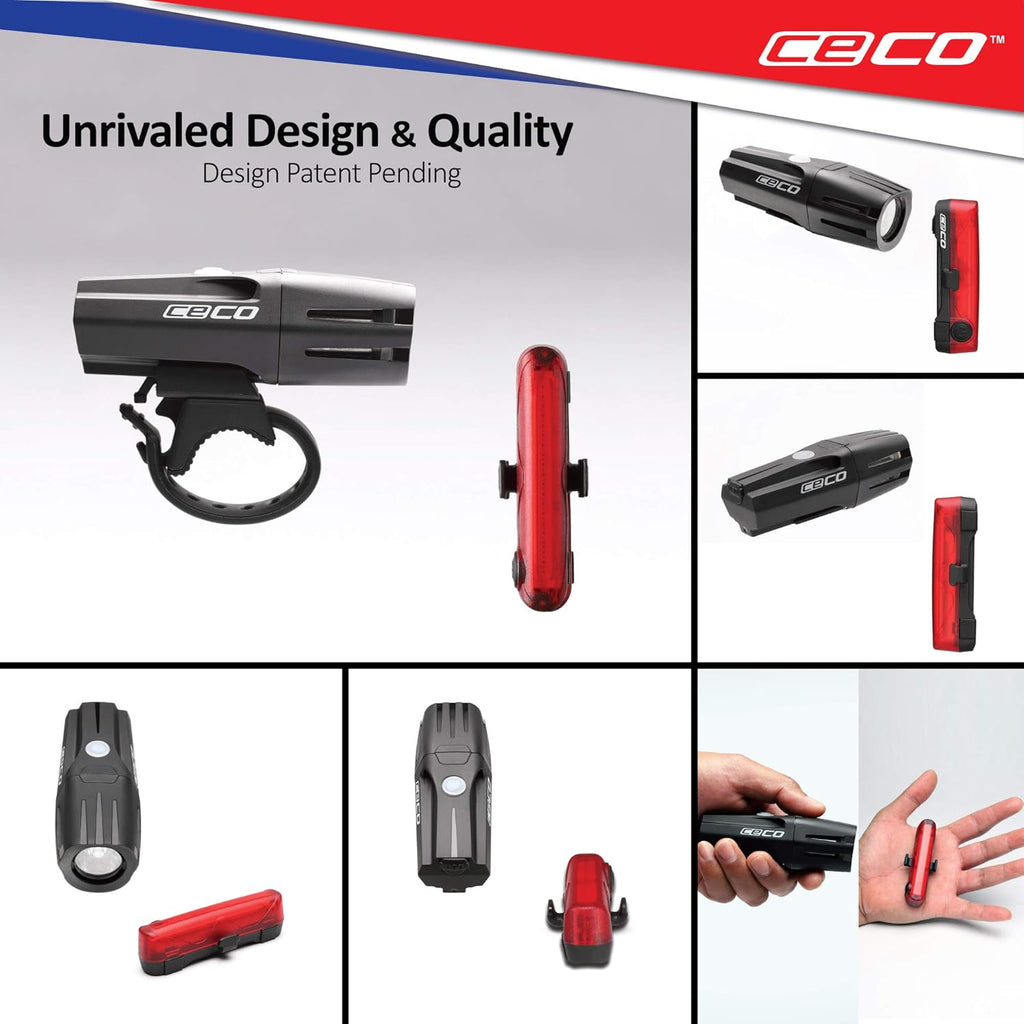 USB Rechargeable Bike Light Set, Pack of 2 A2811