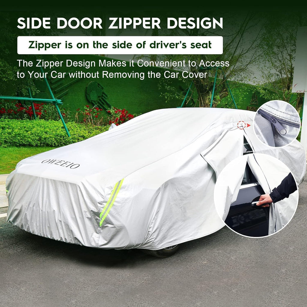 6 Layers Waterproof All Weather Car Cover with Zipper P8002
