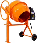 Orange Electric Cement Mixer with Wheel & Stand O267227