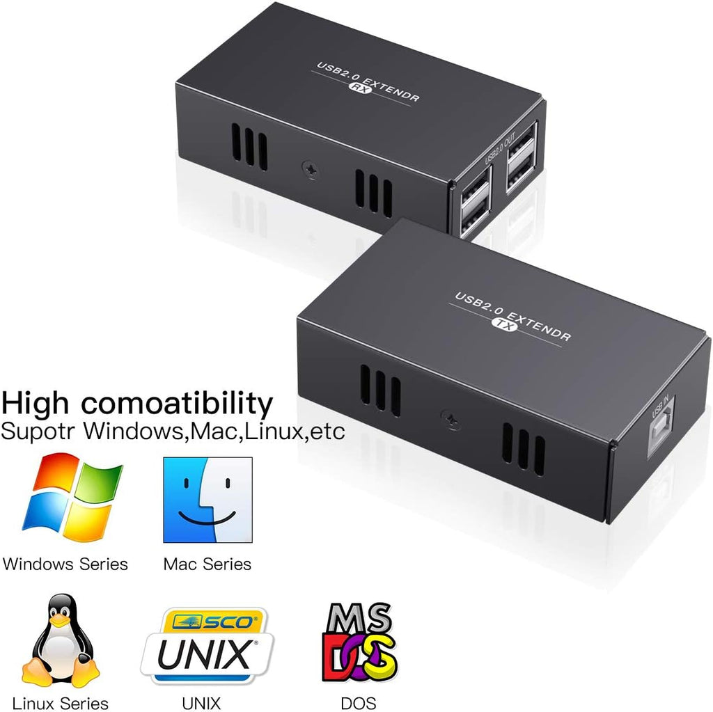 4-Port USB Hub 50m Over Ethernet Cat5e/6 K373