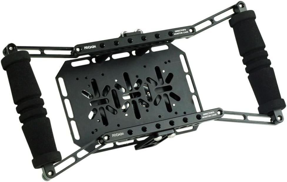 Monitor Cage for 4 to 7 LCD Monitor Display with V-Mount Battery Plate T9351