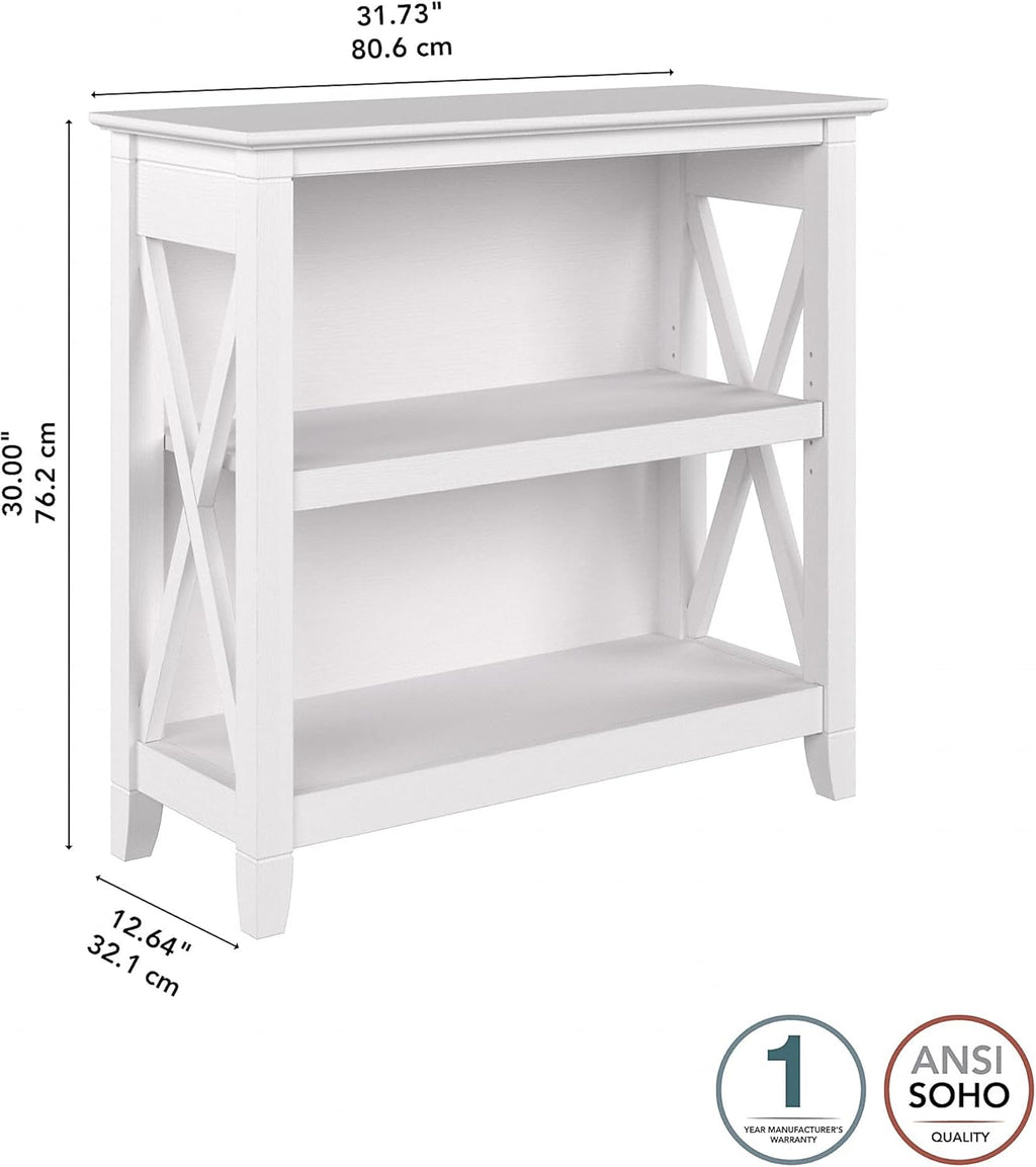 Pure White Oak 2 Shelf Bookcase M166