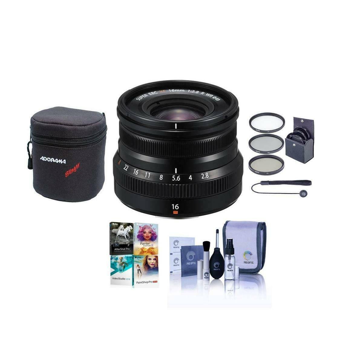 XF 16mm f/2.8 R WR Lens with 49mm Filter Kit and Lens Case M646070