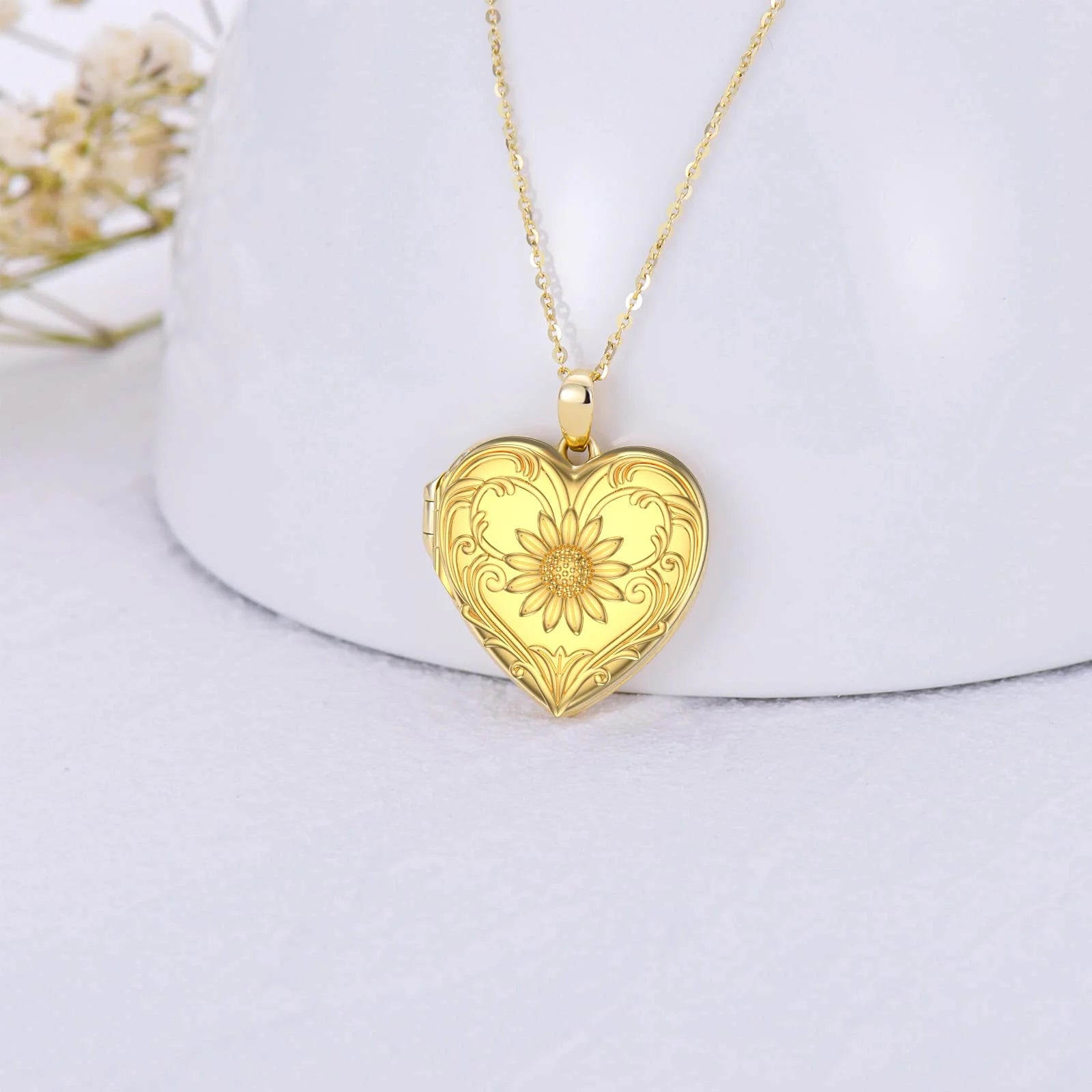 Sterling Silver Heart Locket Necklace D28608