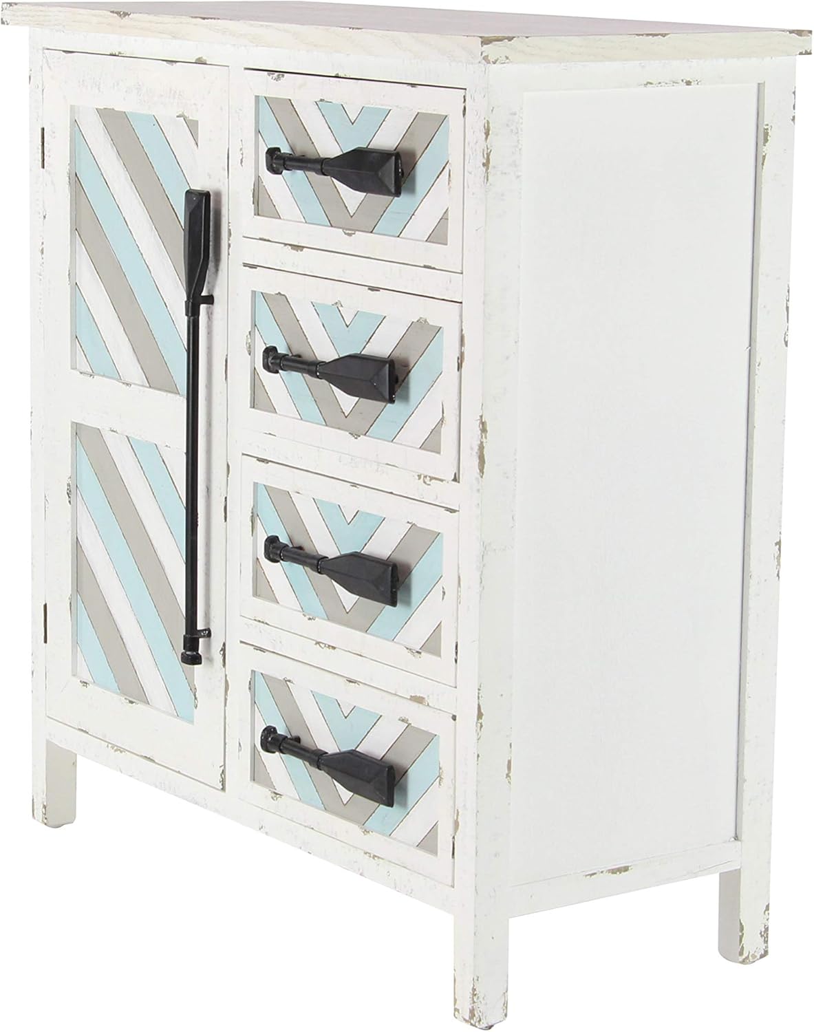 White Chinese Fir Wood Chest Storage Drawers, 33 L x 15 W x 31 H Q354