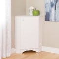 White Corner Storage Cabinet A705528