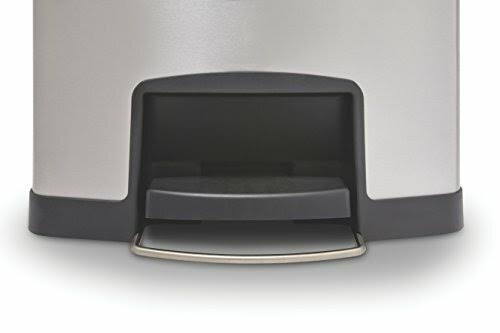 Blk 8 gal Stainless Steel Step-On Container C189