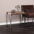 Square Metal and Reclaimed Wood End Table V879472