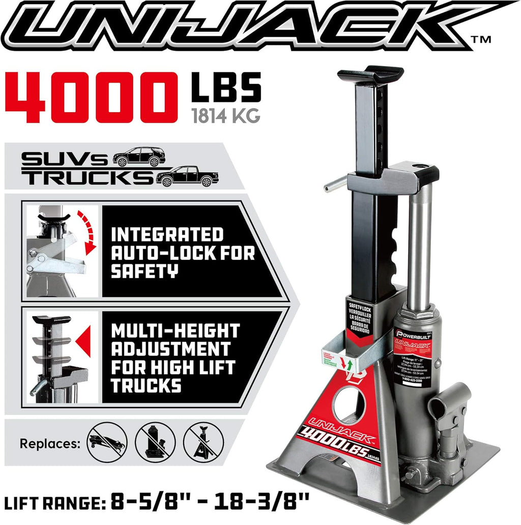 2 Ton Combination Hydraulic Bottle Jack / Jackstand Y907