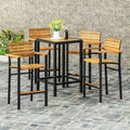 Acacia Wood Barstool (Set of 4) K4691