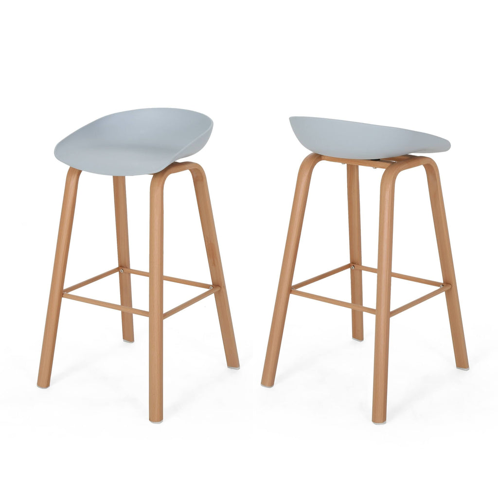 Set of 2 Black Modern Barstool L590925
