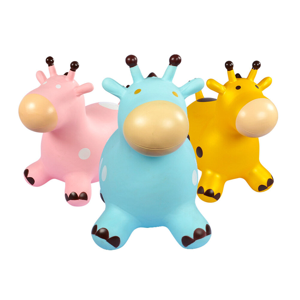 Inflatable Bouncing Horse Outdoor Toy with Air Pump (Yellow) G583007