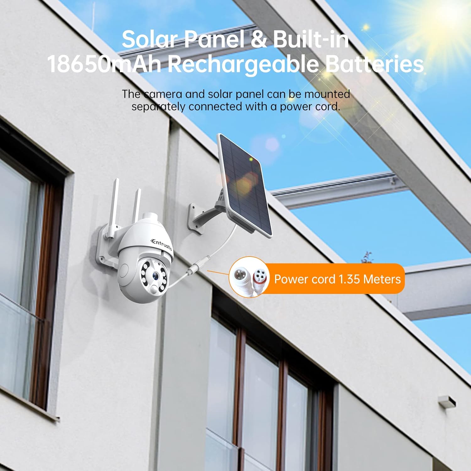 Wireless 360° PTZ 1080P WiFi Security Camera with Color Night Vision N542278