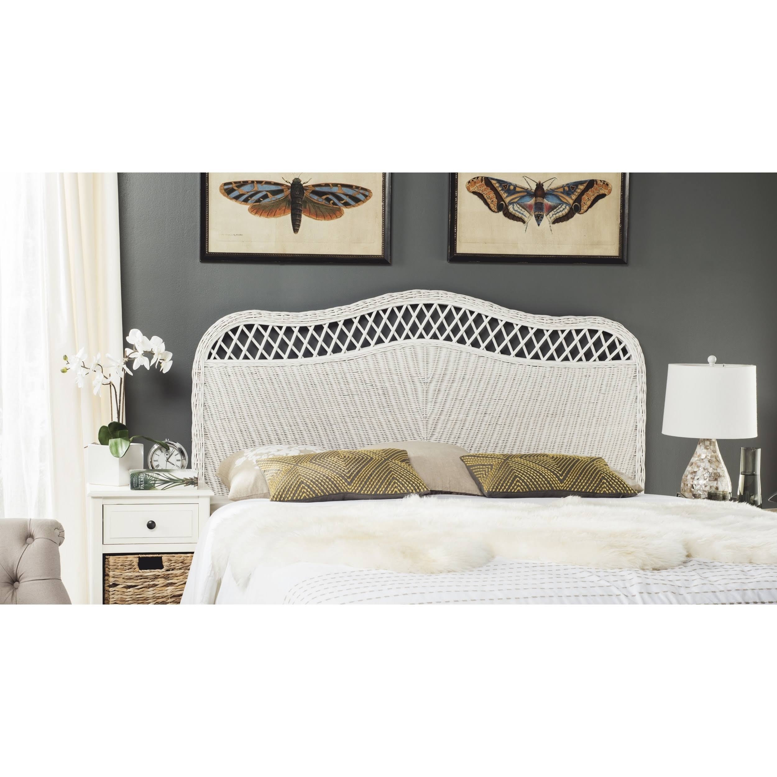 White Queen Rattan Headboard L998