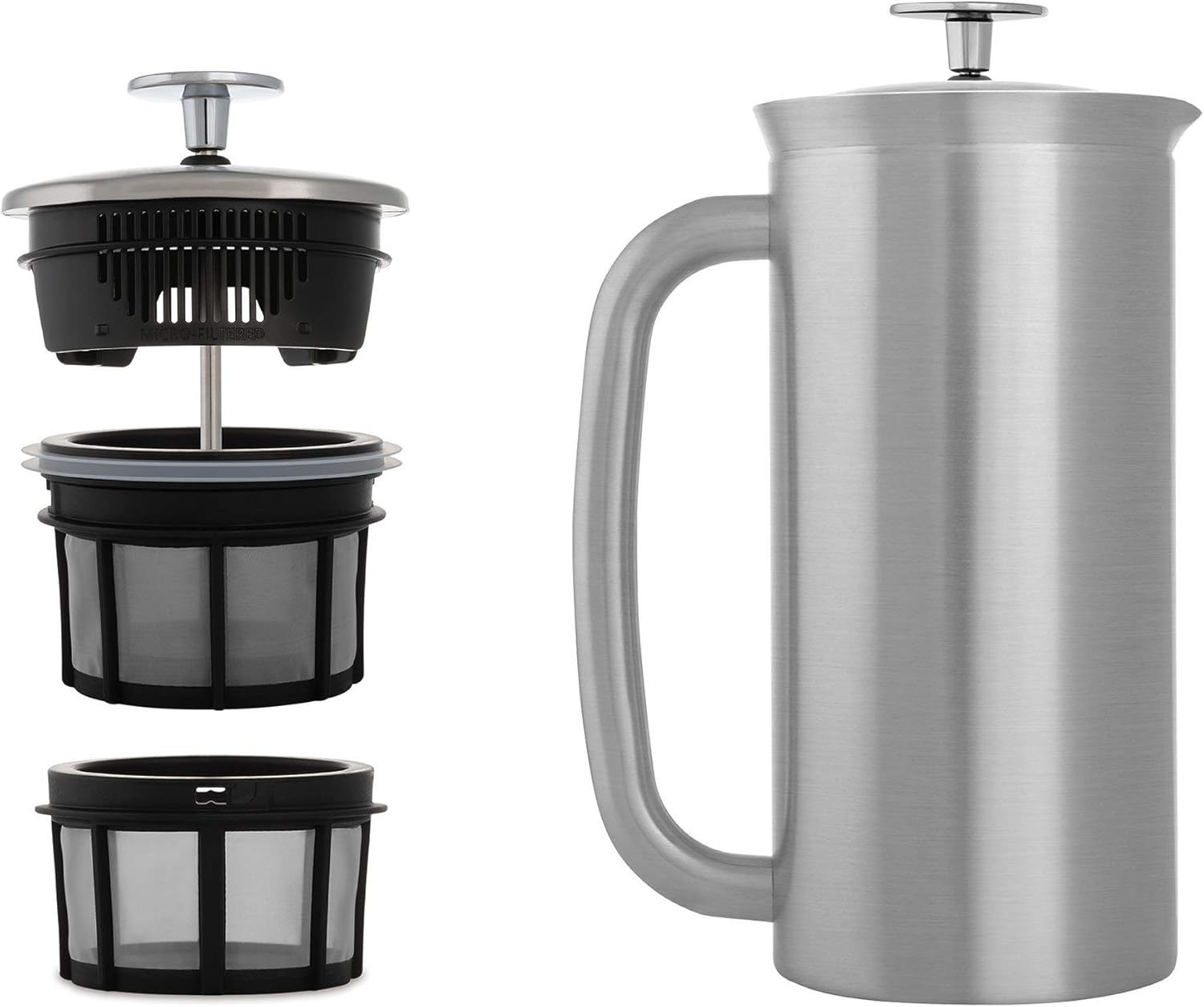 18 Ounce Double Walled Stainless Steel French Press S4652