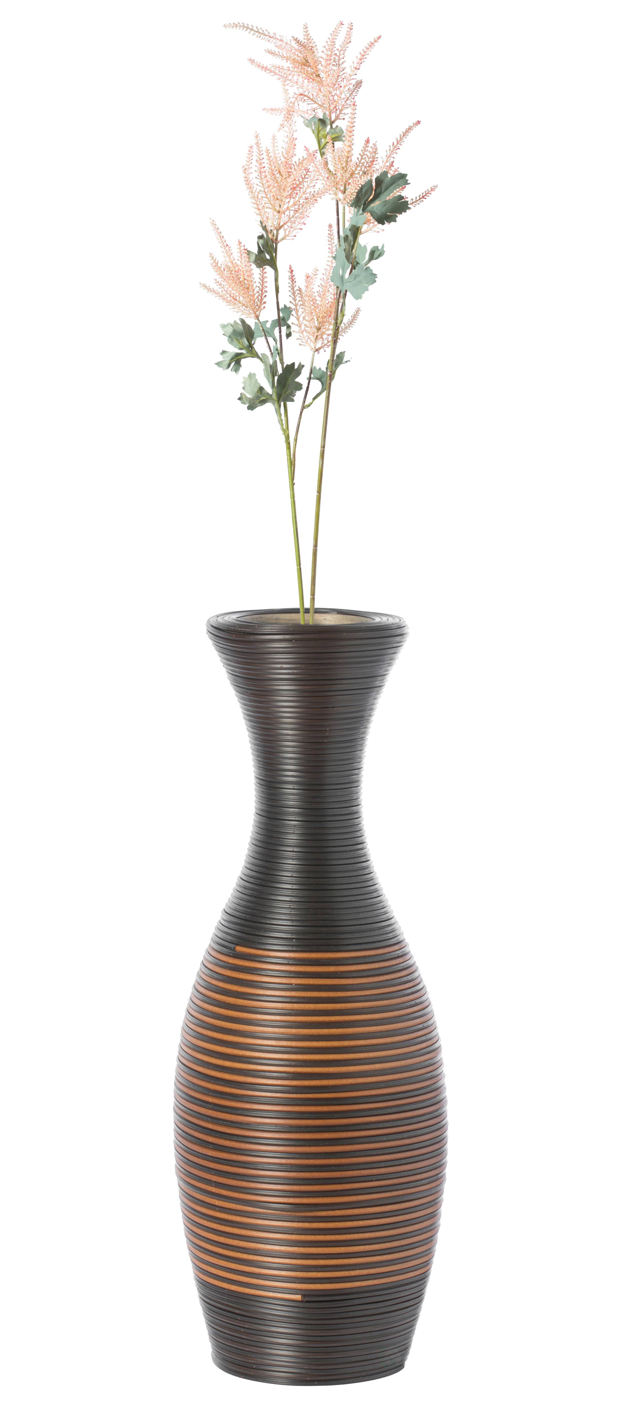 Black and Brown Artificial Rattan Vase 23 inch U91142