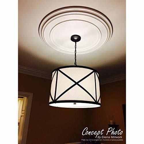 7 1/2x22OD x 1 1/8x22P Ceiling Medallion, Hand-Painted Mississippi Mud Crackle Q3598