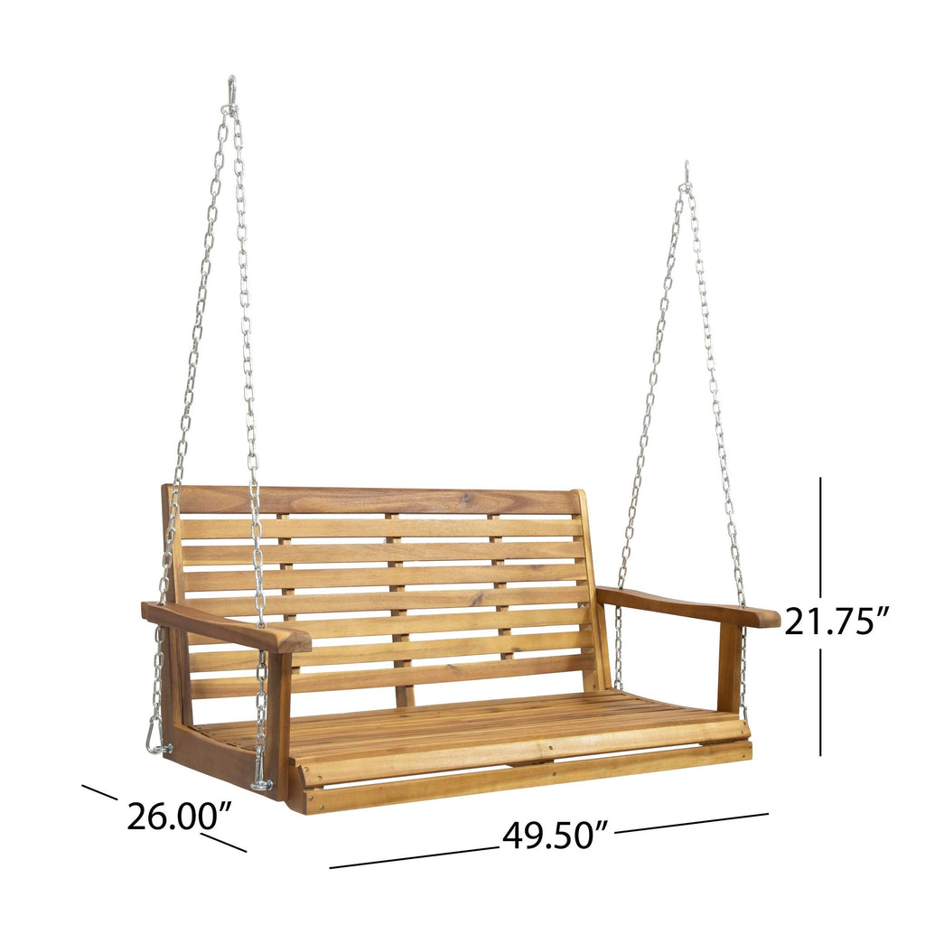 Acacia Wood Patio Porch Swing F902