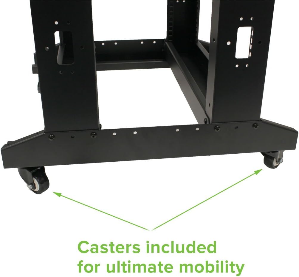 4ft Open Frame 19 Inch 22U 4-Post Server Rack with Casters V184