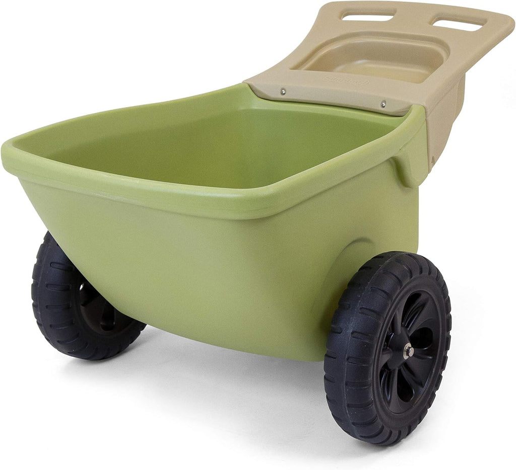 Green 4 Cubic ft. Plastic Wheelbarrow with 2 Wheels E721